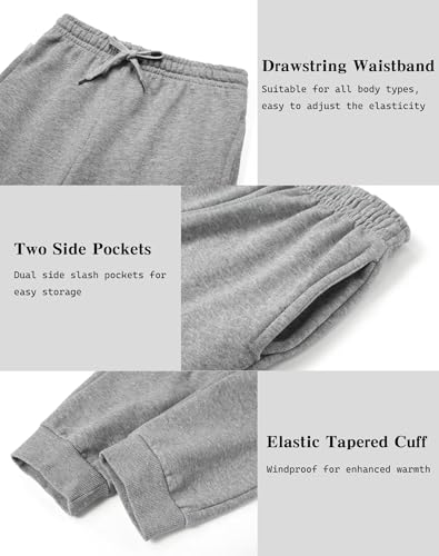 Rolimaka 4 Pcs Boys Sweatpants Soft Fleece Lined Youth Basic Athletic Jogger Pants with Pockets Trousers for Boys3