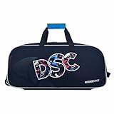 DSC Intense Rage Wheeler Cricket Kit Bag | Color: Navy Blue | Size: Large (28 x 12.5 x 10 inches) | For Men & Boys | Material: Heavy Nylon | Integrated Bat Pocket at the Top | Durable & Classy.