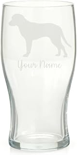 Personalised Chesapeake Bay Retriever Engraved Pint Glass, Custom Dog Gift for Women, Gift for Men