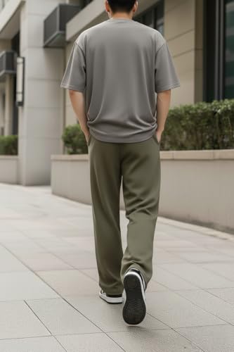 Image of dockstreet Men's /Unisex || Open Bottom || Stretchable || Drawstring Bottom Drawstring Pure Cotton Stretchable Baggy Jogger Pants