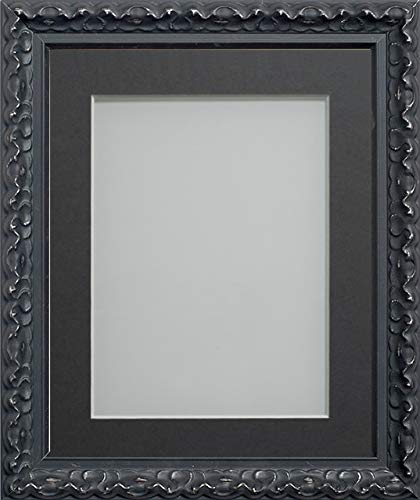 Frame Company Charleston Range Black 24x20 inch Frame With Grey Mount for Image 20x16 inch *Choice of Sizes* Fitted with Perspex — image 1