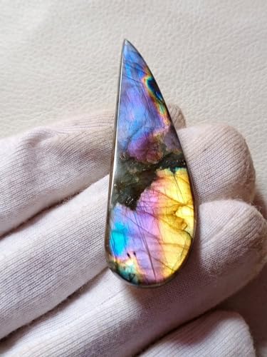 Labradorite naturelle de qualité supérieure 62mm pour bijoux d'exception - 2