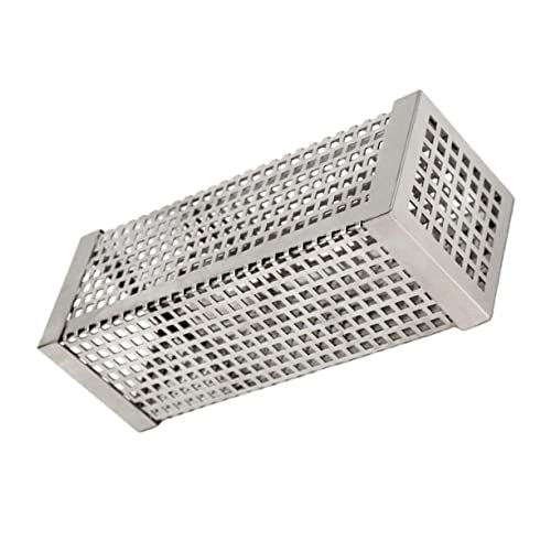 TOYANDONA Tubo Ahumador De Pellet para Barbacoa Acero Inoxidable 304 6 Pulgadas Cuadrado Uso Exterior Compatible Parrillas Eléctricas, Gas y Pellets, Accesorio Ahumador para Carne y Pescado