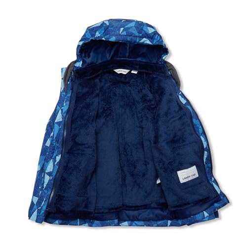 Lands' End Kids Water Resistant Insulated 3 in 1 Jacket XX-Large Medieval Blue Abstract4