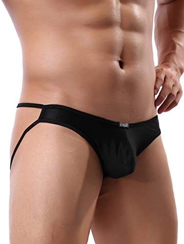 IKINGSKY Men's Breathable Jock Straps Sexy Low Rise Thong Panties3
