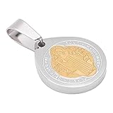 Multiusos: el colgante de medalla de San Benito de acero inoxidable es versátil y se puede utilizar para collares de bricolaje y también es un gran regalo.