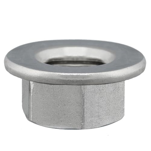 Flanschmutter ohne Sperrverzahnung nach DIN 6923 / Edelstahl A2, V2A / Sechskantmutter mit Flansch ohne Sperrverzahnung, Bundmutter (25 Stück, M8)