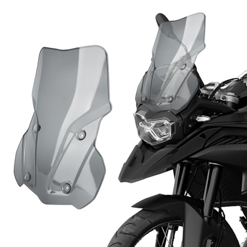 FWXEOZ Motorcycle Windshield for F850GS Reduce Wind Resistance Front Windscreen Wind Deflector Fits for BMW F 850gs Adventure F850 GS/ F850 ADV (Grey)