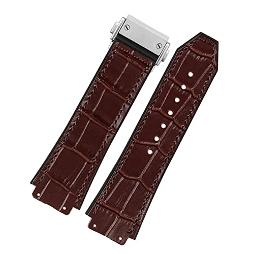 Correa para Hublot Big Bang de cuero y goma 26x19mm con hebilla de acero para reloj de hombre