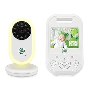 Leap Frog LF2423 Video-babyfoon met 2,8-inch IPS-kleurenscherm, 2-voudige zoom, groot bereik, temperatuursensor, geluidsactiveringsmodus, intercomen, lange batterijduur, wit