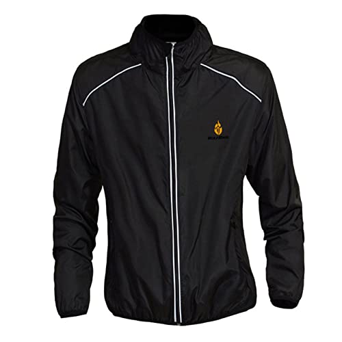 Veste de cyclisme homme noir M imperméable et coupe-vent pour le vélo de route
