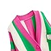 JASCLS Winter Long Sleeve Cable Knitted Color Block Boho Sweater Cardigans Chunky Sweater Cardigans for Women