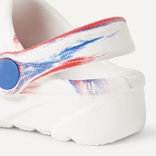 Amazon Essentials Unisex Toddlers' Garden Clogs, Red/White/Navy Multi, 7 Toddler - image 5
