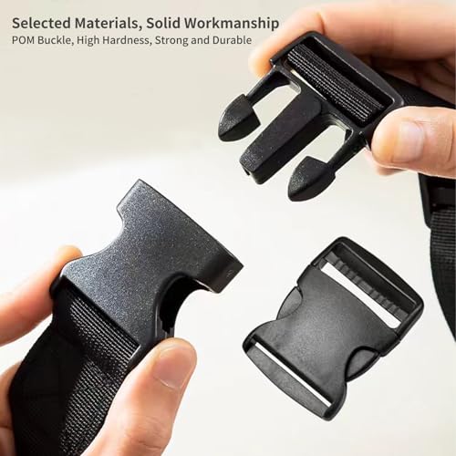 Image of Luggage Straps 48 inch x 1.2 inch Strap Buckle Packing Straps with Adjustable Clips, 1.2-Inch Belt Travel Belt 4 Pack,Black