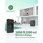 AVANTEK Wireless Door Bell, CB-12 Mini Waterproof Doorbell Chime Operating at 1000 Feet with 52 Melodies, 5 Volume Levels & LED Flash - Image 4