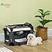 PawHut Hundebox faltbar Hundetransportbox 50,5 x 33,5 x 35 cm Transportbox mit Handgriff, Tasche Transporttasche Hundetasche für kleine Hunde Grau