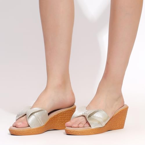Image of TRASE Women's Fashion Sandals | Comfortable And Stylish Wedges For Women | Trendy And Stylish Sandals For Woman And Girls, Lightweight Wedges Heels
