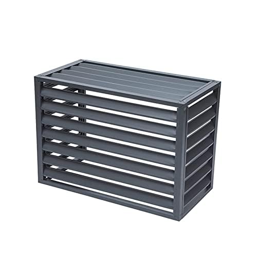 Cache Climatiseur Extérieur En Aluminium - Réduit Le Bruit, Protège Des Animaux Et Feuilles, Gris (taille 2-3P)