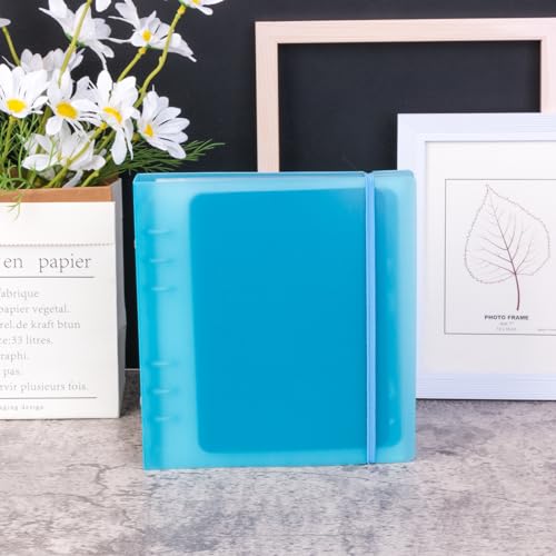 Image of UNIMEIX 12 Pcs Magnetic Sheets for Die Storage with 1 Binder Cover, Stamp and Die Storage Pockets Die Cut Storage for Card Making Supplies(0.8 mm Thickness, Blue)