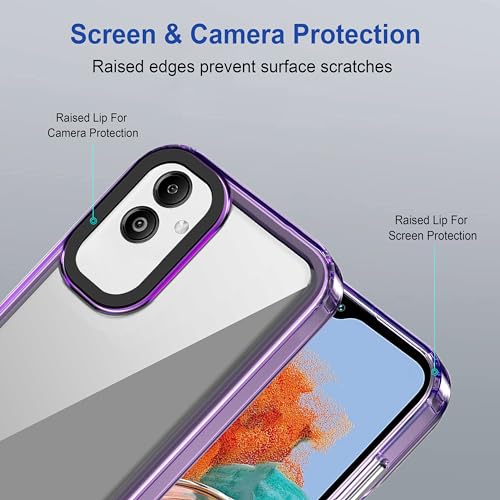 Image of Zapcase Back Case Cover for Samsung Galaxy F14 5G | Compatible for Samsung F14 5G Back Cover | Case Cover with Camera Protection | (TPU + PC | Translucent Purple)