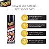 Meguiar's Hot Shine Tire Foam, High Gloss Tire Shine That Cleans, Shines, and Protects in One Step, Deep, Black Shine with Conditioners and UV Protection, Best Gifts for Car Lovers, 19 Oz Aerosol #3