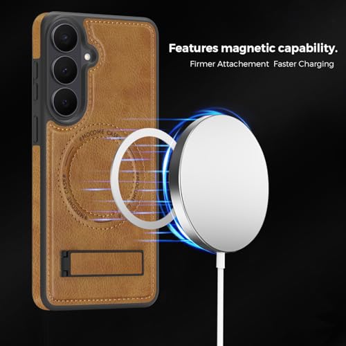 Image of Lunivop for Samsung Galaxy S26 Plus Case PU Leather 6.7 inch Brown