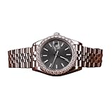 KINOVA JEWELS Watch, Brown, Crystal Embellished Bezel, Chain Link Bracelet, Analog Display