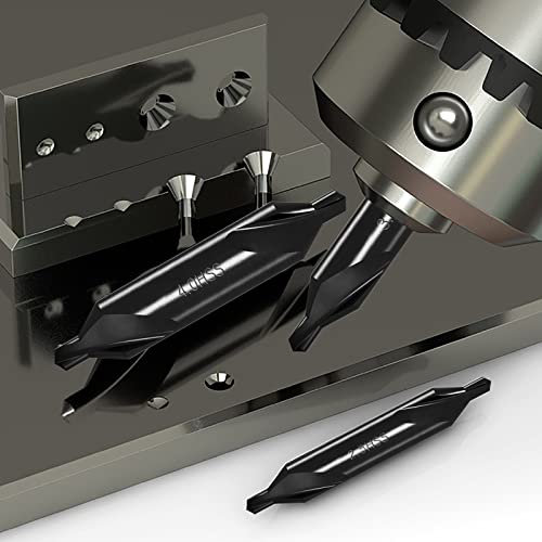 7 Packs Center Drill Bits Set, Black Oxide Coating M2 High Speed Steel Center Drill Bits Kit 60 Degree Angle Countersink Bit Tool For Lathe Metalworking Size 1.0 1.5 2.0 2.5 3.0 4.0 5.0 With Case #TOP4