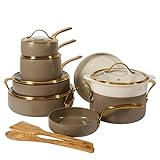 FROM THE BRAND FEATURED IN OPRAH'S FAVORITE THINGS, THIS COMPLETE SET INCLUDES: One 8-inch frying pan, one 10-inch frying pan with lid, one 1.5-wuart saucepan with lid, one 3-quart saucepan with lid, one 6-quart everyday pan with lid, one 6-quart Dut...