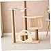 LIOOBO Cat Climbing Cat Scratching Post for Large Cats Detachable Cat Frame to Has Cat Tree Cats Soft for Cats Sisal Rope for Cat Scratcher Climber Mounted Indoor Bed Steel Wooden Beige