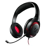 Creative SB Inferno Gaming-Headset (40 mm Full-Spectrum-Treiber, abnehmbares Mikrofon) für PC, Mac, iPhone, Android und PS4, schwarz