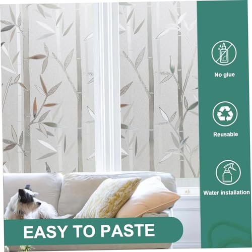 Película decorativa para ventana con patrón bamboo 79x12 in miniatura 3