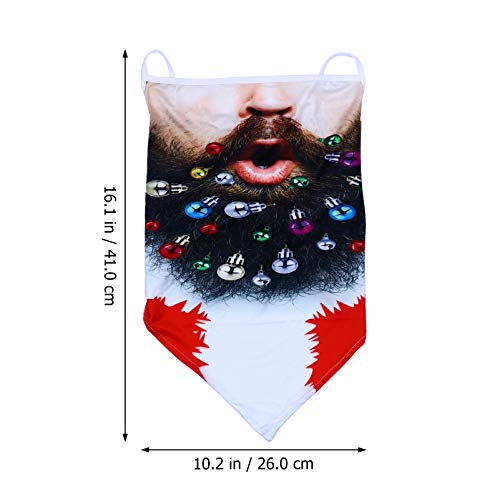 Lurrose 6Pcs Polainas de Pescoço de Natal Multifuncional Reutilizável Balaclava Bandana Lenço de Ros
