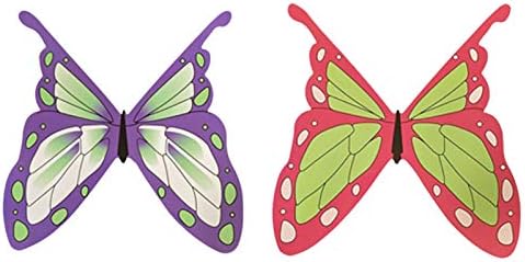 TLSD 2pcs Tsuyuri Kanao Hairpin for Kimetsu no Yaiba Kochou Shinobu Butterfly Clips Anime Cosplay Headwear (Red)