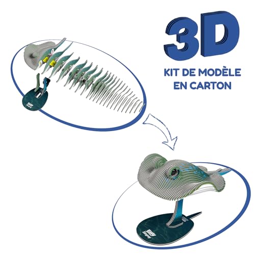 Eugy 102 Manta Ray 3D Puzzle Eco Paper