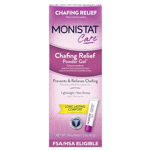 Monistat Chafing Relief Powder Gel, Anti-Chafe Protection, Fragrance Free Chafing Gel, 1.5 Oz, 1 Pack