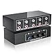 AUX Audio Switcher 4 in 1 Out, BolAAzuL Stereo Audio Selector 4X1 Passive 3,5 mm Aux L/R Audio Switch Box Analog Audio Selector