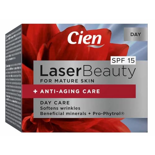 Pack 1 - Cien Laser Beauty - Crema Facial Día Anti-Edad 50 ml. Con Ácido Hialurónico. Reduce las arrugas y tonifica la piel. Hidratación y Firmeza.