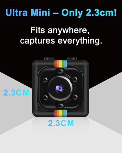Image of Spy Camera, No WiFi Security Camera with 32GB TF Card, 1080P FHD Mini Cameras with 360 Rotation Bracket, Small Cameras for Home /Indoor /Outdoor Security(Black)