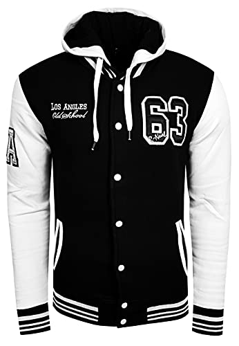 R-Neal College Jacke Herren Kapuzenpullver Collegejacke Sweatshirt College...