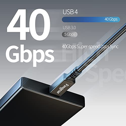 Fasgear Usb 4 Cable 8.2Ft Long 40Gbps Usb C To Type C Cable 8K@60Hz Video Usb-C Moniter Cable 100W Pd Fast Charging Compatible For Thunderbolt 4/3 Macbook Pro|Imac Mini|Display|Egpu Docking|Laptop #TOP1