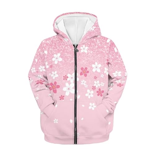 Kids Sweatshirts Boys Girls Zip Up Hoodies Size 6-14 Oversize Fall Jacket School