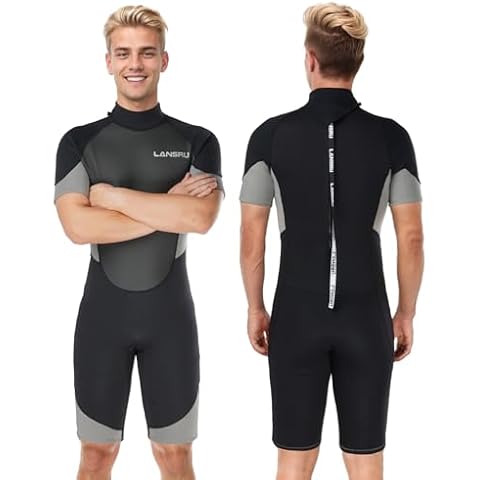 Lansru 2mm Shorty Wetsuit for Cold Water Cover