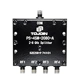 TOJOIN Passive Power Splitter 4 Way for SMA Connectors, Coaxial Cable Splitter 2-8GHZ for RF/Microwave Measurements Accessories, Antenna System Corrosion Resistant (PS-4SM-2080)