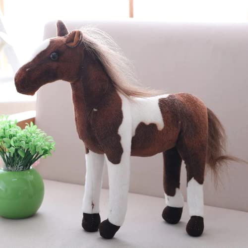 Image of Tickles Horse Stuffed Soft Plush Toy Animal for Kids (Color: Brown & White Size: 30 cm)
