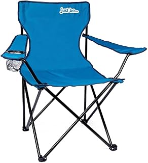 Folding Camping Chair for Adults and for Kids by just be - Lightweight Foldable Chair Suitable for Outdoors. Chairs for the Beach, Lawn, Camp, Fishing Trip and Garden