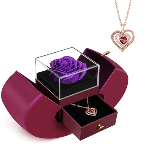 WEIMIL Erhaltene Blume Rose mit Grüne Geschenkbox