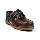 PAYMA - Herren Damen Kinder Bootsschuhe Segelschuhe Mokassins aus Seahorse Geölt Leder 3 Eye Classic Docksides. Gummisohle. Klettverschluss. Farben: Klettverschluss Braun. Größe EU 40
