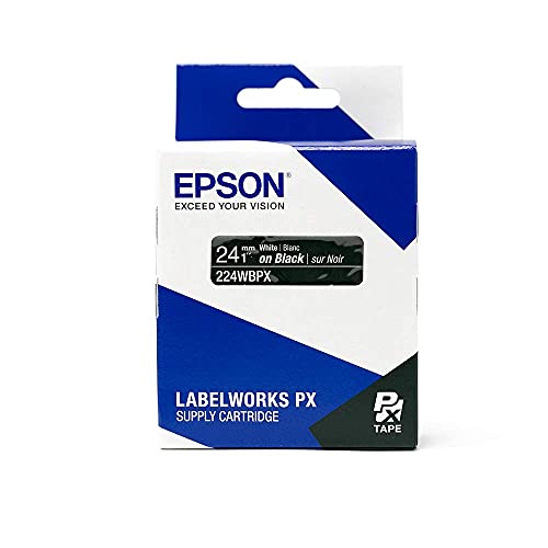 Labelworks 224WBPX Pet Tape Cartridge - White On Black Industrial Label Maker Tape thumb #4