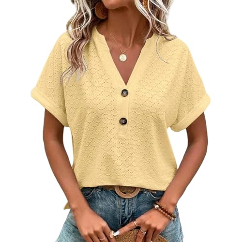 T-Shirt À Manches Courtes femme été confortable style simple pour masquer les complexes